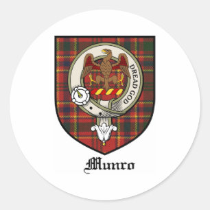 Munro Clan Wappen Abzeichen Tartan Runder Aufkleber