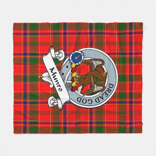 Munro Modern Clan Abzeichen Tartan Kariert Fleecedecke (Vorderseite (Horizontal))