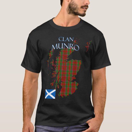 Munro Scottish Clan Tartan Scotland T-Shirt (Vorderseite)