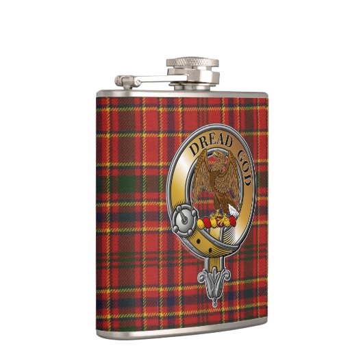 Munro Tartan & Abzeichen Flachmann (Rechts)