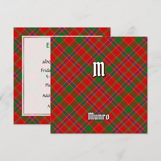 Munro-Tartan Einladung (Vorne/Hinten)