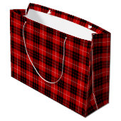Munro Tartan kariert Große Geschenktüte (Rückseite Schrägansicht)