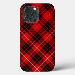 Munro-Tartan rot-schwarzes Karo Case-Mate iPhone Hülle
