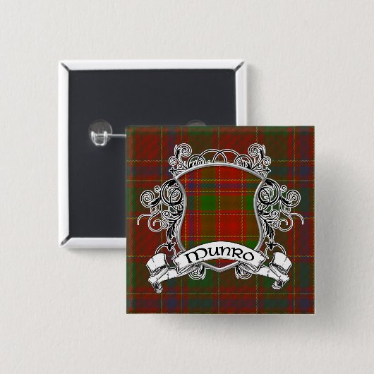 Munro Tartan-Schild Button (Vorne & Hinten)
