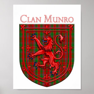 Munro Tartan Scottish Kariert Lion Rampant Poster