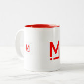 Munshi International Offizielles Logo von Knowbyte Zweifarbige Tasse (Vorderseite Links)