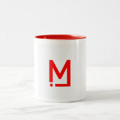 Munshi International Offizielles Logo von Knowbyte Zweifarbige Tasse (Mittel)