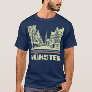 Münster City Gift Deutschland City Silhouette Skyl T-Shirt