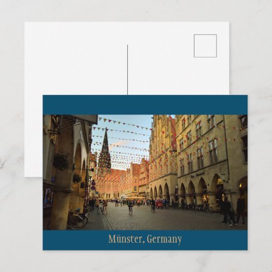 Münster, Deutschland 2 Postkarte (Vorne/Hinten)