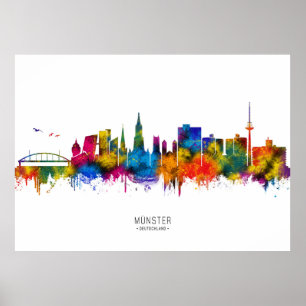 Münster Deutschland Skyline Poster