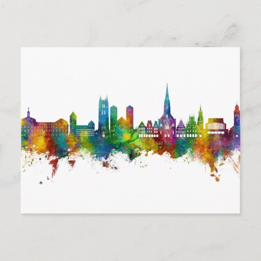 Münster Deutschland Skyline Postkarte (Vorderseite)