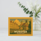 Münster Deutschland Stadt Kunst Postkarte (Stehend Vorderseite)