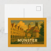 Münster Deutschland Stadt Kunst Postkarte (Vorne/Hinten)