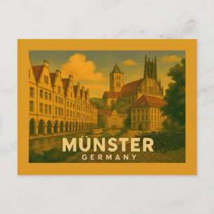 Münster Deutschland Stadt Kunst Postkarte