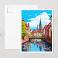 Munster Germany Art Vintage Travel Illustration