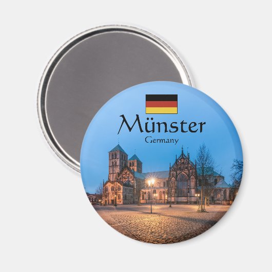 Münster Germany Souvenir Magnet (Vorderseite/Rückseite)