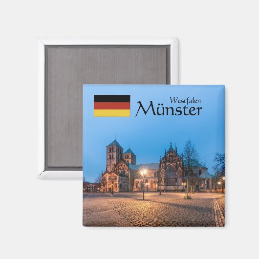 Münster Souvenir Magnet (Vorderseite/Rückseite)