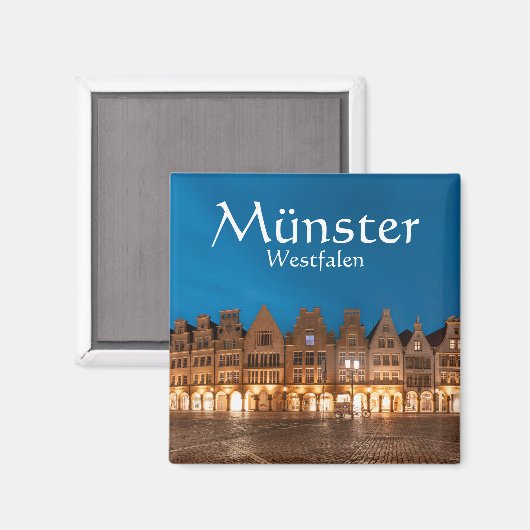 Münster Souvenir Magnet (Vorderseite/Rückseite)