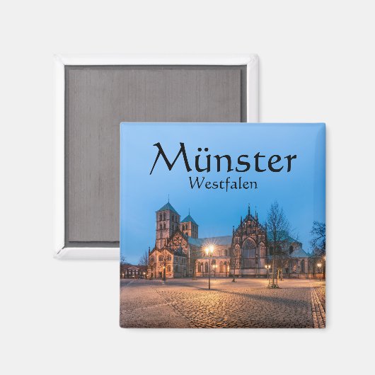 Münster Souvenir Magnet (Vorderseite/Rückseite)