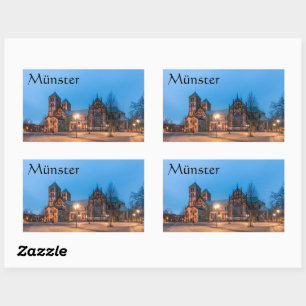 Münster Souvenir Rechteckiger Aufkleber
