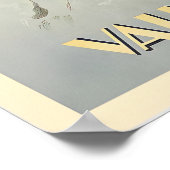 Munster Valley Alsace France Vintage Ski Poster (Ecke)