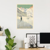 Munster Valley Alsace France Vintage Ski Poster (Heimbüro)