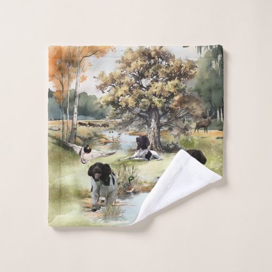 Munsterlander Badhandtuch Set (Waschlappen)