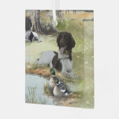 Munsterlander Ornament Aus Glas (Vorderseite links)