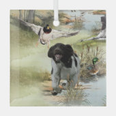 Munsterlander Ornament Aus Glas (Vorderseite)