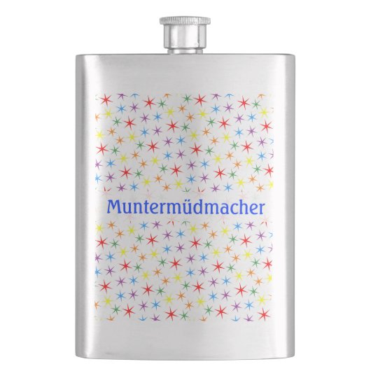 Muntermüdmacher Flachmann (Vorderseite)