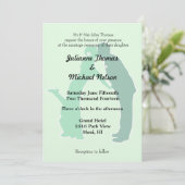 Münzbraut und Hochzeit Einladung (Stehend Vorderseite)