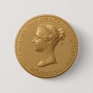 Münze der Königin-Victoria Button