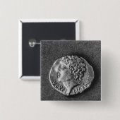 Münze, die das Bildnis von Vercingetorix trägt Button (Vorne & Hinten)