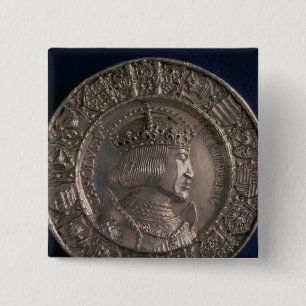 Münze, die das Porträt von Charles V trägt Button