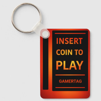 Münze einwerfen, um personalisiertes Gamertag-Schl Schlüsselanhänger