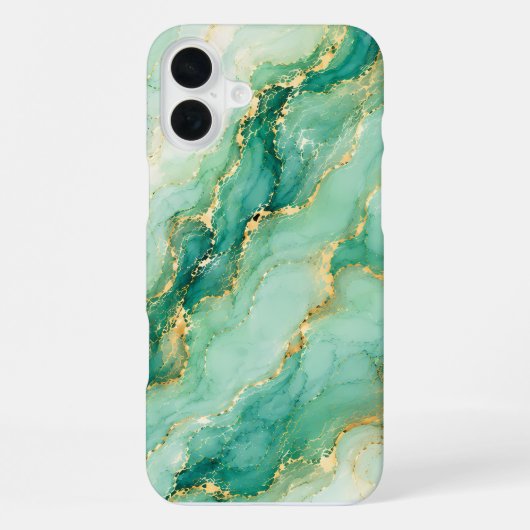 Münze & Gold-Marmor Luxus iPhone Hülle (Rückseite)
