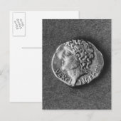Münze mit der Figur des Vercingetorix Postkarte (Vorne/Hinten)