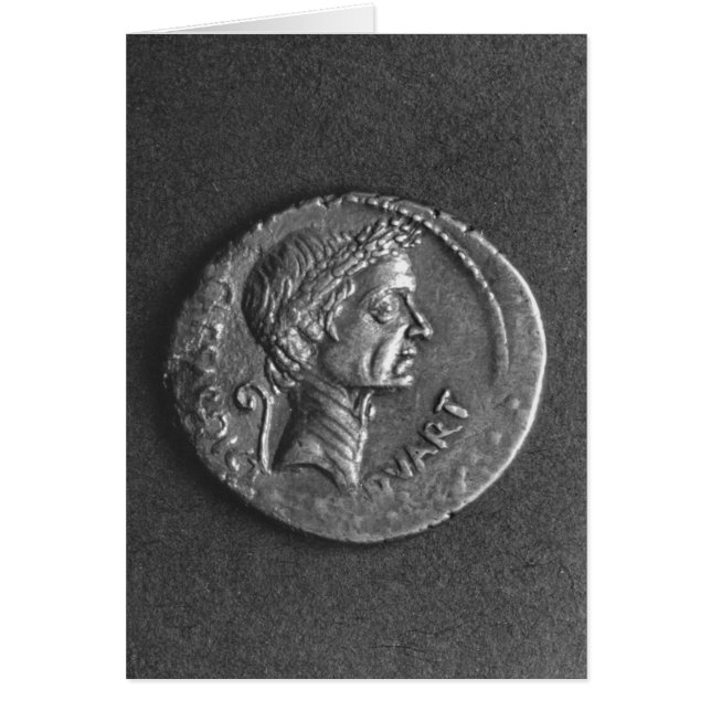 Münze mit einem Porträt von Julius Cäsar (Vorne)