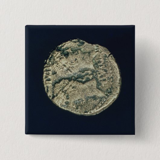 Münze mit Köpfen von Julius Cäsar und von Augustus Button (Vorderseite)