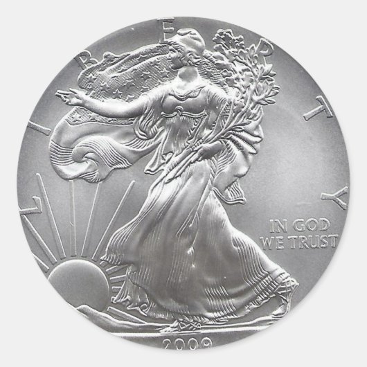 Münze Runder Aufkleber (Vorderseite)