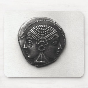 Münze von Lampsacus mit einem Janiform Kopf Mousepad