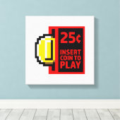 Münze zum Spielen einfügen Leinwanddruck (Insitu (Holzboden))