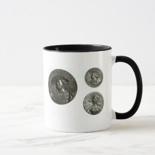 Münzen, die Henry VIII und Anne Boleyn darstellen Tasse