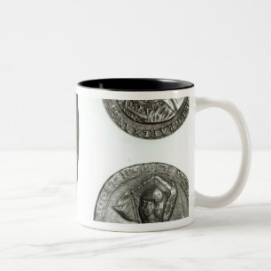 Münzen, die Henry VIII und Anne Boleyn darstellen Zweifarbige Tasse