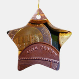 Münzen für Glück Keramikornament