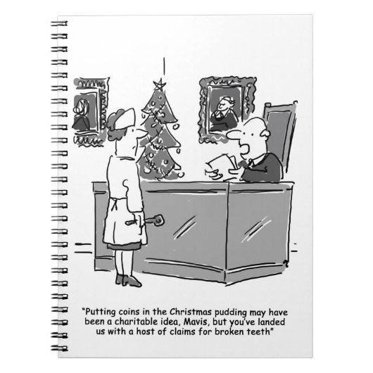 Münzen in der Weihnachtszeit - Recht Notizblock (Vorderseite)