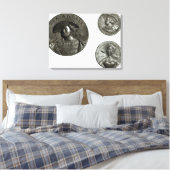 Münzen mit Henry VIII und Anne Boleyn Leinwanddruck (Insitu (Schlafzimmer))