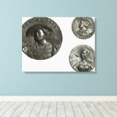 Münzen mit Henry VIII und Anne Boleyn Leinwanddruck (Insitu (Holzboden))