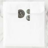 Münzen mit Henry VIII und Anne Boleyn Quadratischer Aufkleber (Tasche)