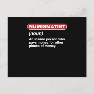 Münzen Münzsammler Händler Währung Token Numi Postkarte